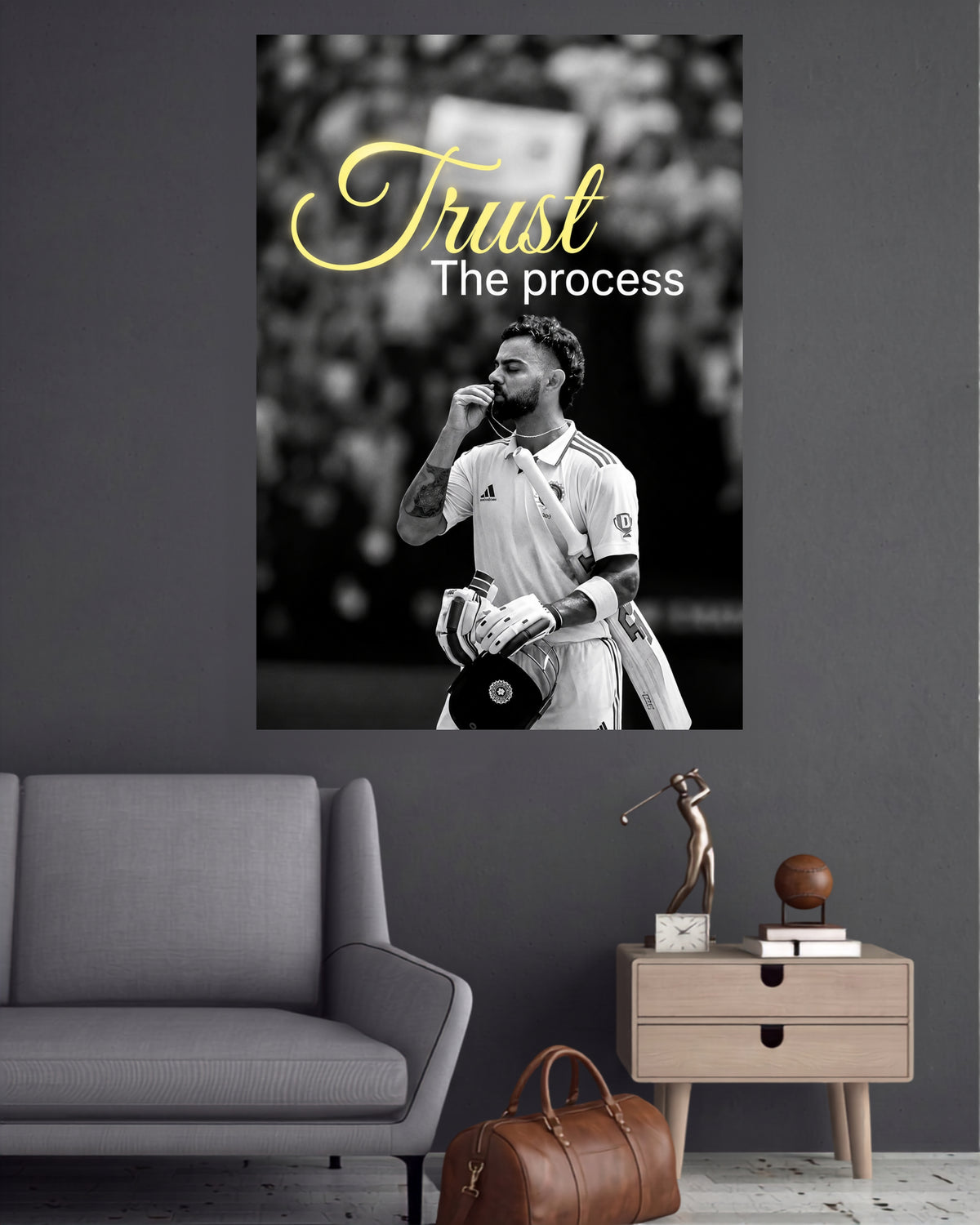 Virat Kohli Trust The Process Wall Poster | 1 Poster