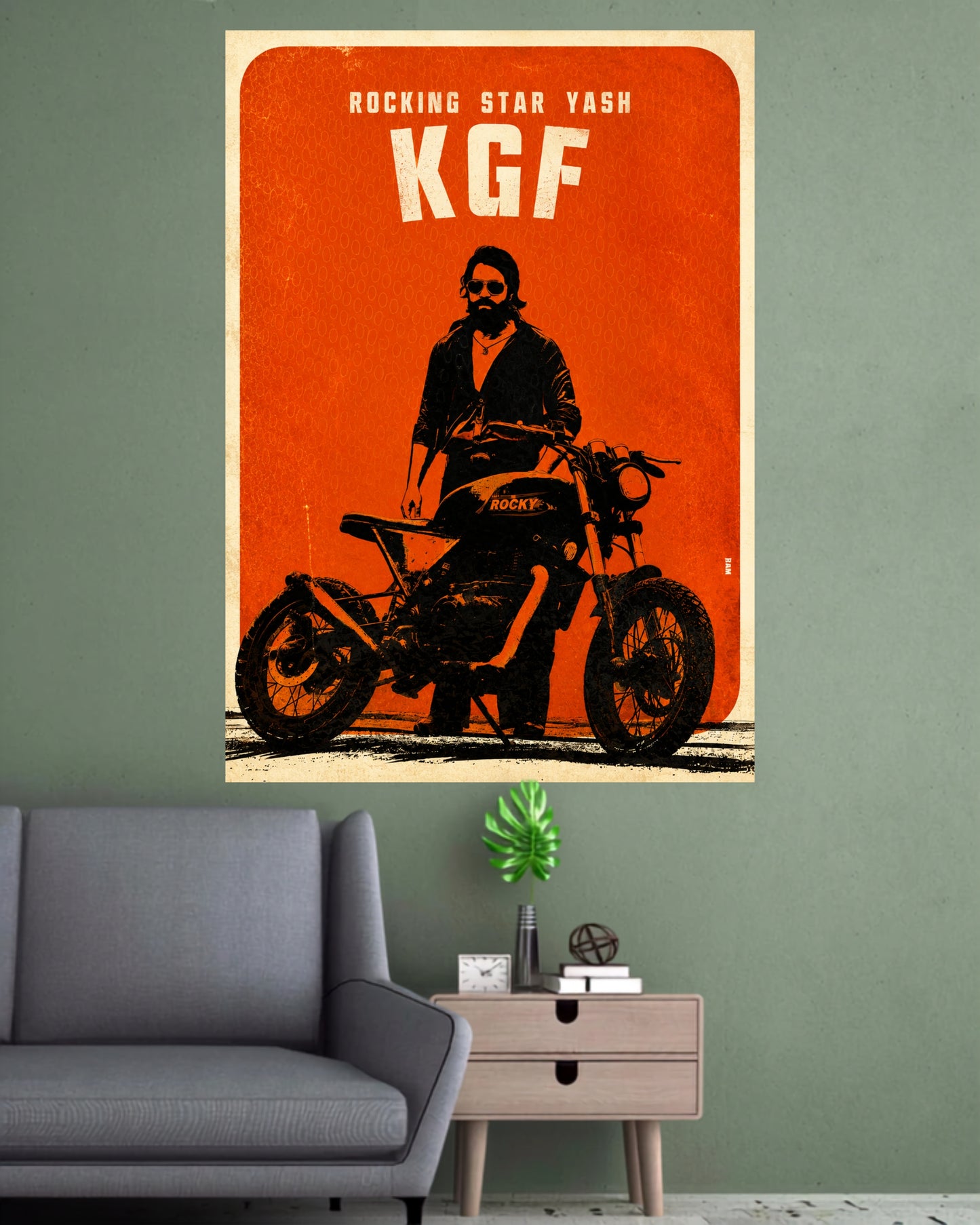 KGF | Rocky Bhai Wall Poster | 1 Poster