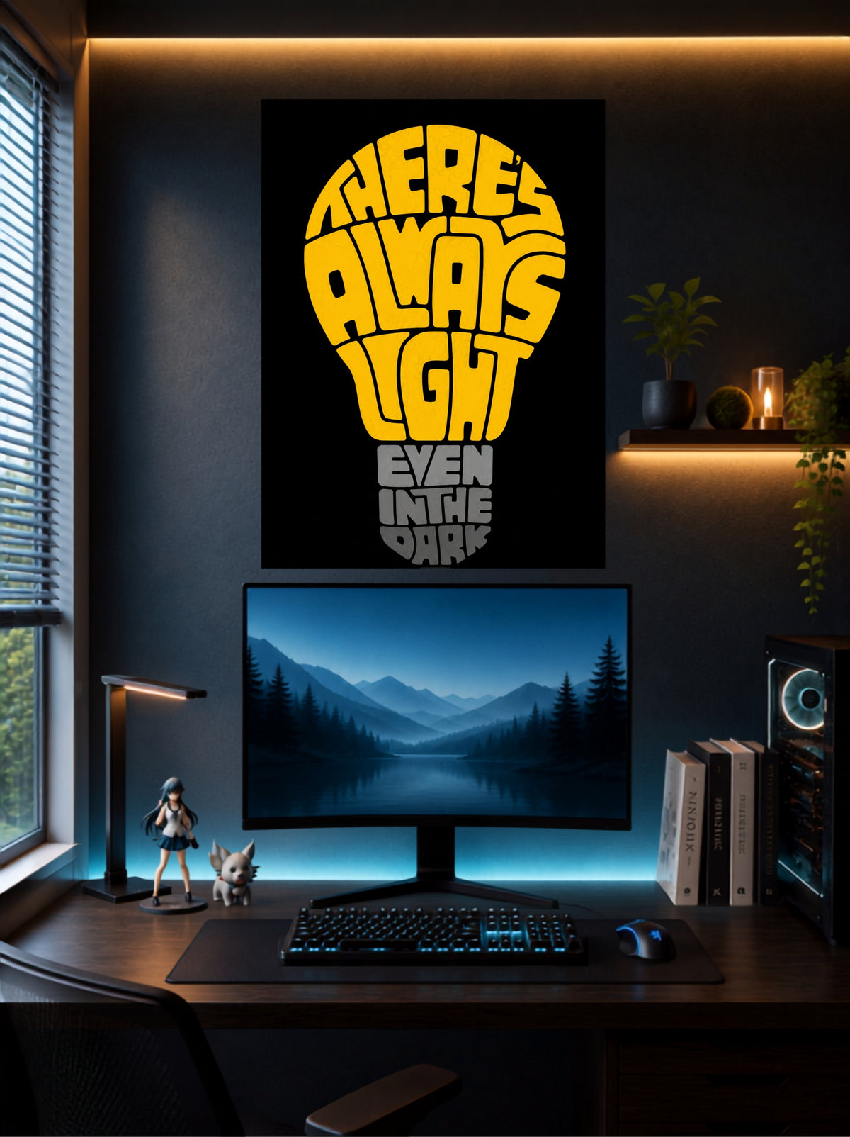 There’s Always Light | Motivational Wall Poster | 1 Poster