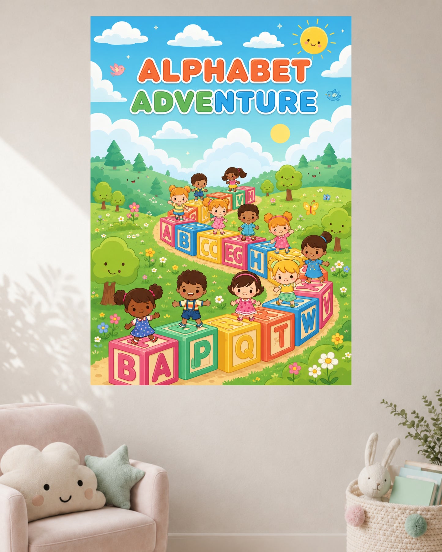 Alphabet Adventure | ABC Learning Kids Educational Wall Poster | 1 Poster