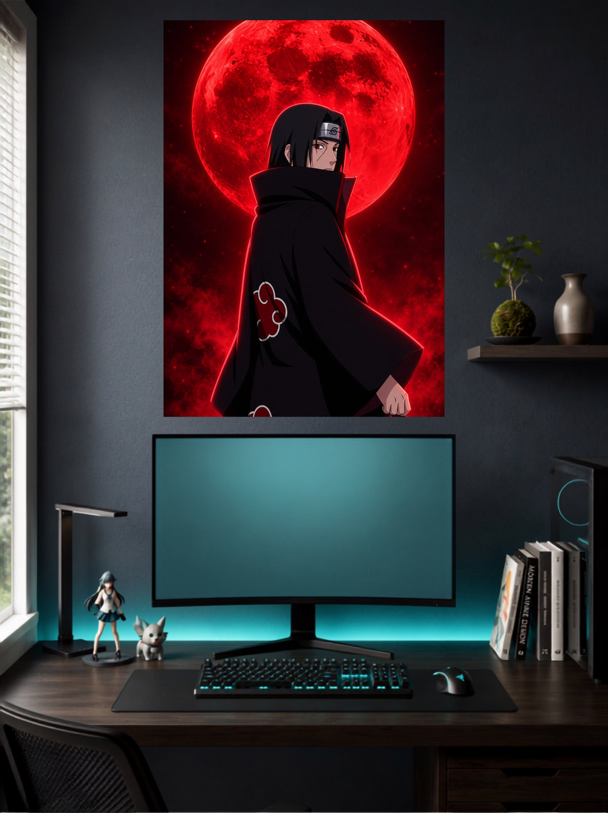 Itachi Uchiha Blood Moon | Akatsuki Anime Wall Poster | 1 Poster