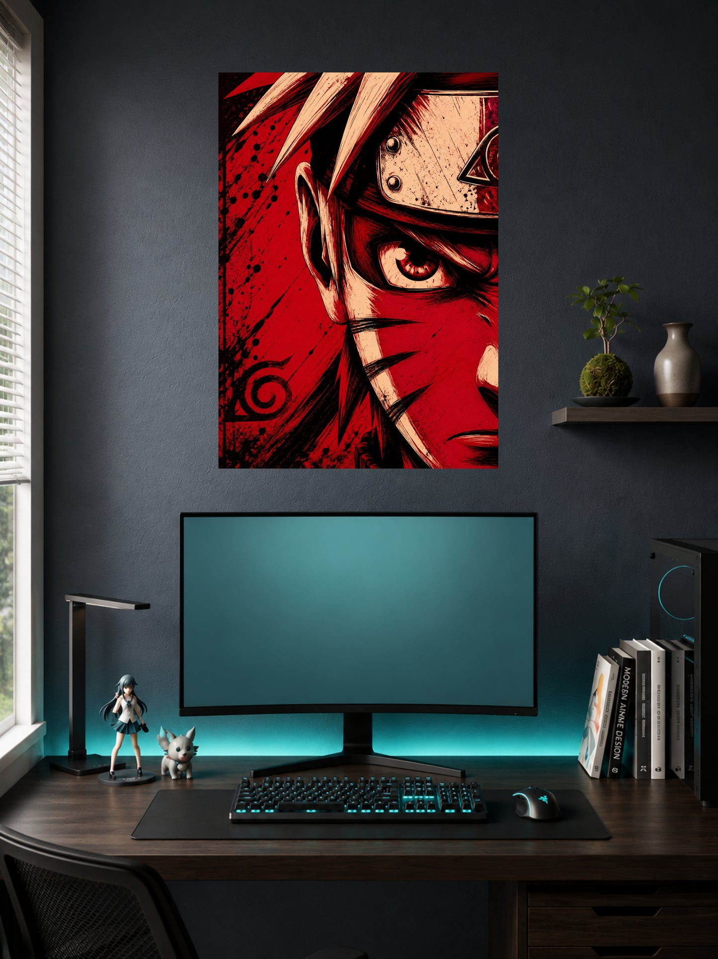 Naruto Uzumaki | Red Tone Anime Poster | 1 Poster