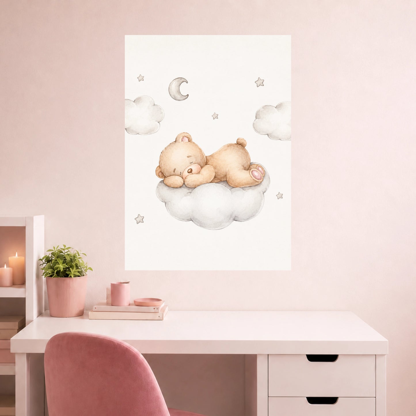 Sleeping Teddy Bear | Kids Wall Poster | 1 Poster