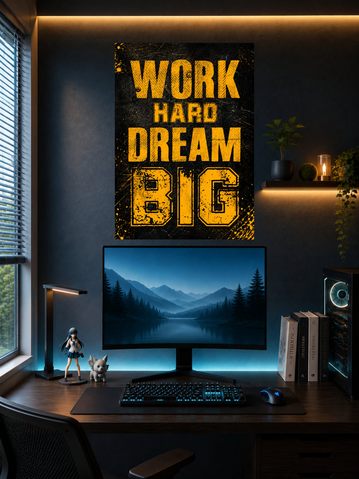 Work Hard Dream Big | Motivational Wall Poster | 1 Poster