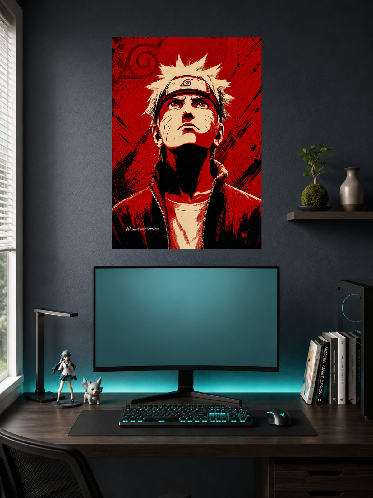 Naruto Uzumaki | Red Tone Anime Poster | 1 Poster