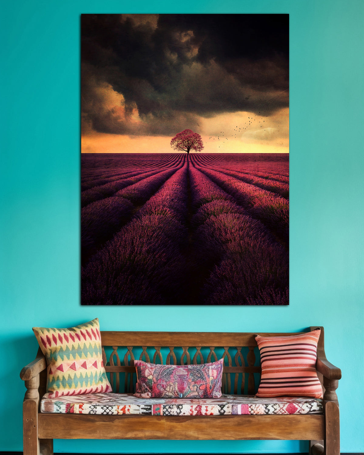Purple Lavender Field Wall Poster | 1 Poster