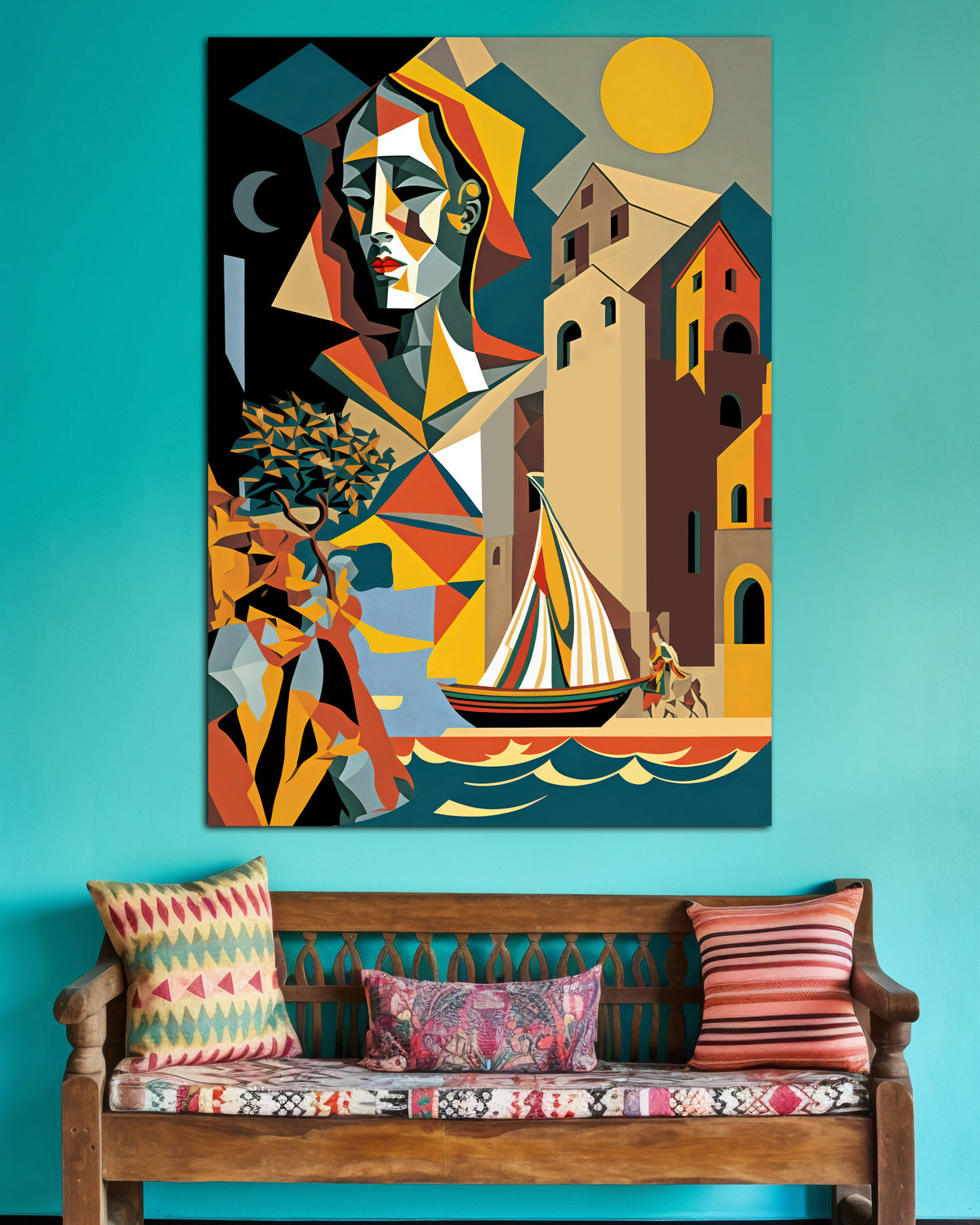 Cubist Coastal Art Wall Poster | 1 Poster
