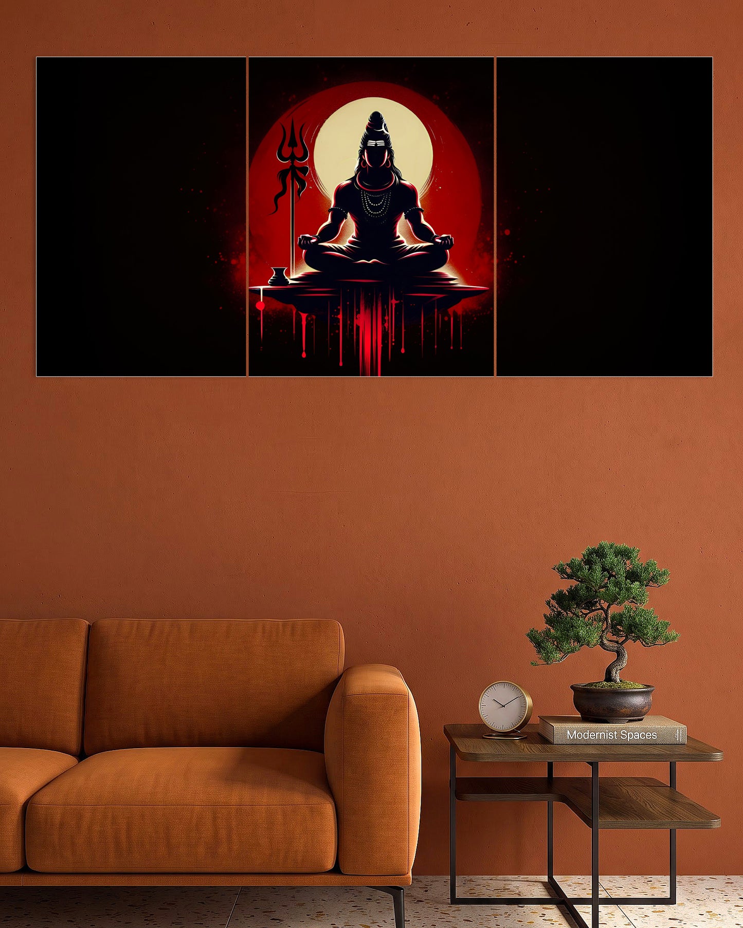 Lord Shiva | Meditative Moon Art Poster | 3 Poster