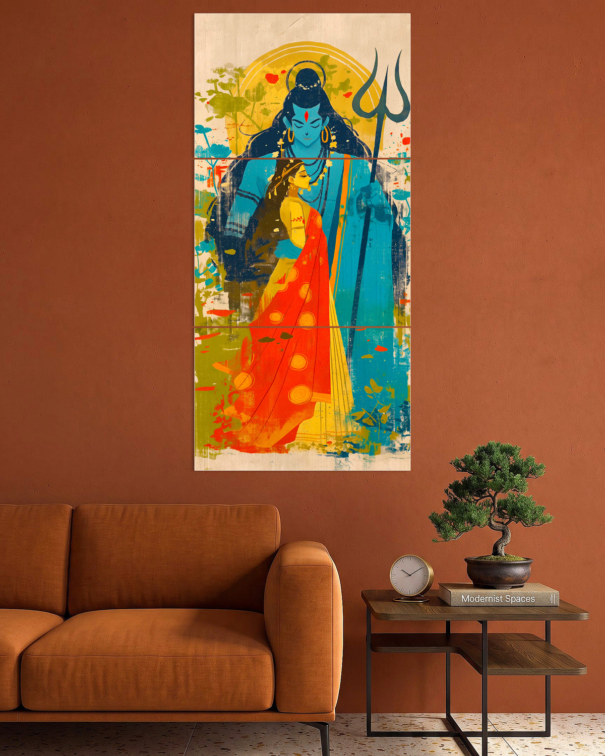 Shiv Parvati | Colorful Pop Art Poster | 3 Poster