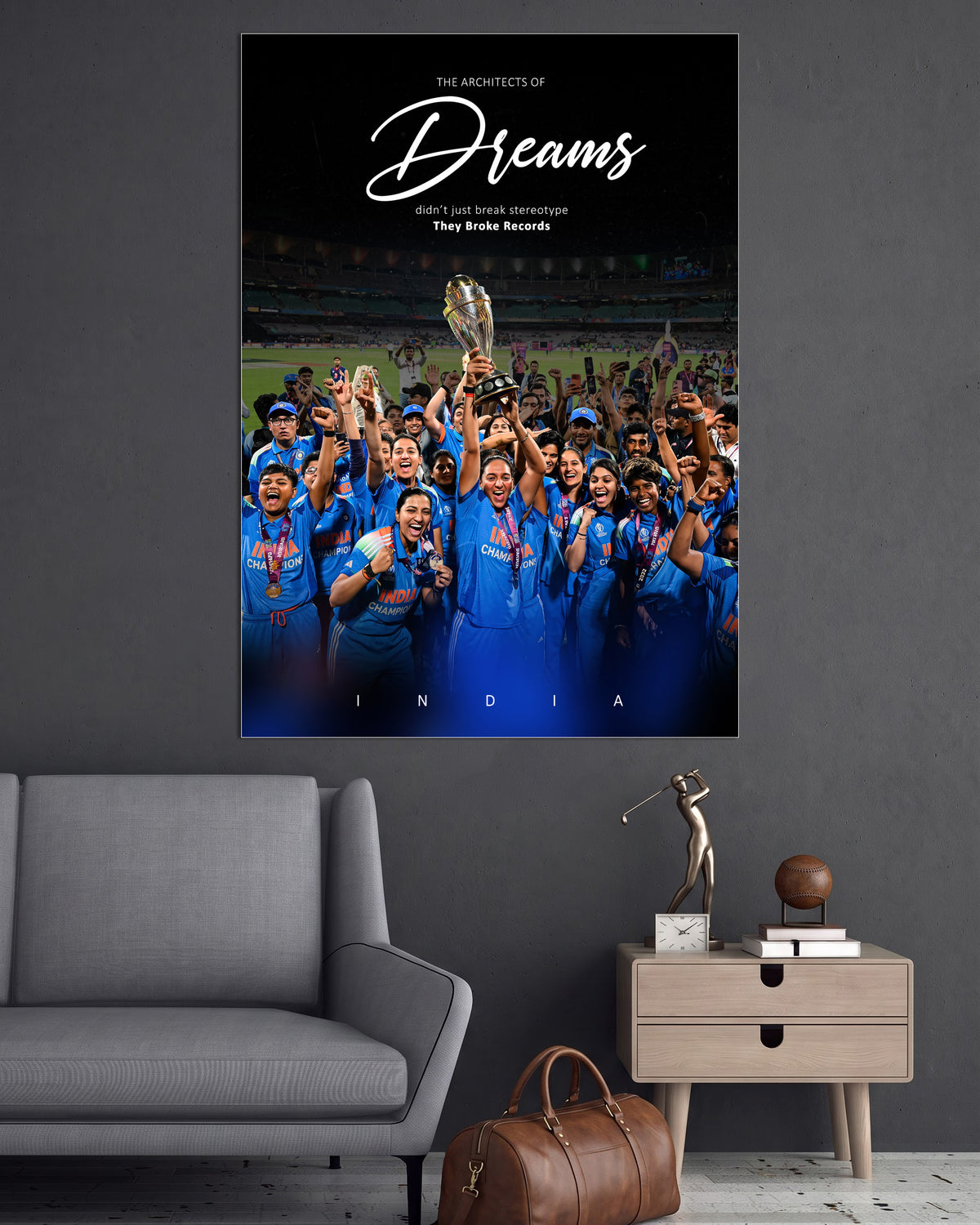 Team India | T20 World Cup Champions | Cricket Wall Poster | 1 Poster