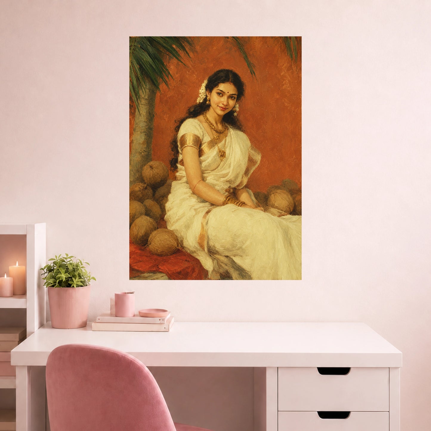 Kerala Traditional Woman | Vintage Art Wall Poster | 1 Poster