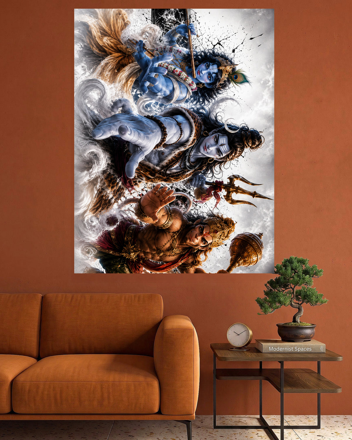 Krishna Shiva Hanuman | Hindu Gods Wall Poster | 1 Poster