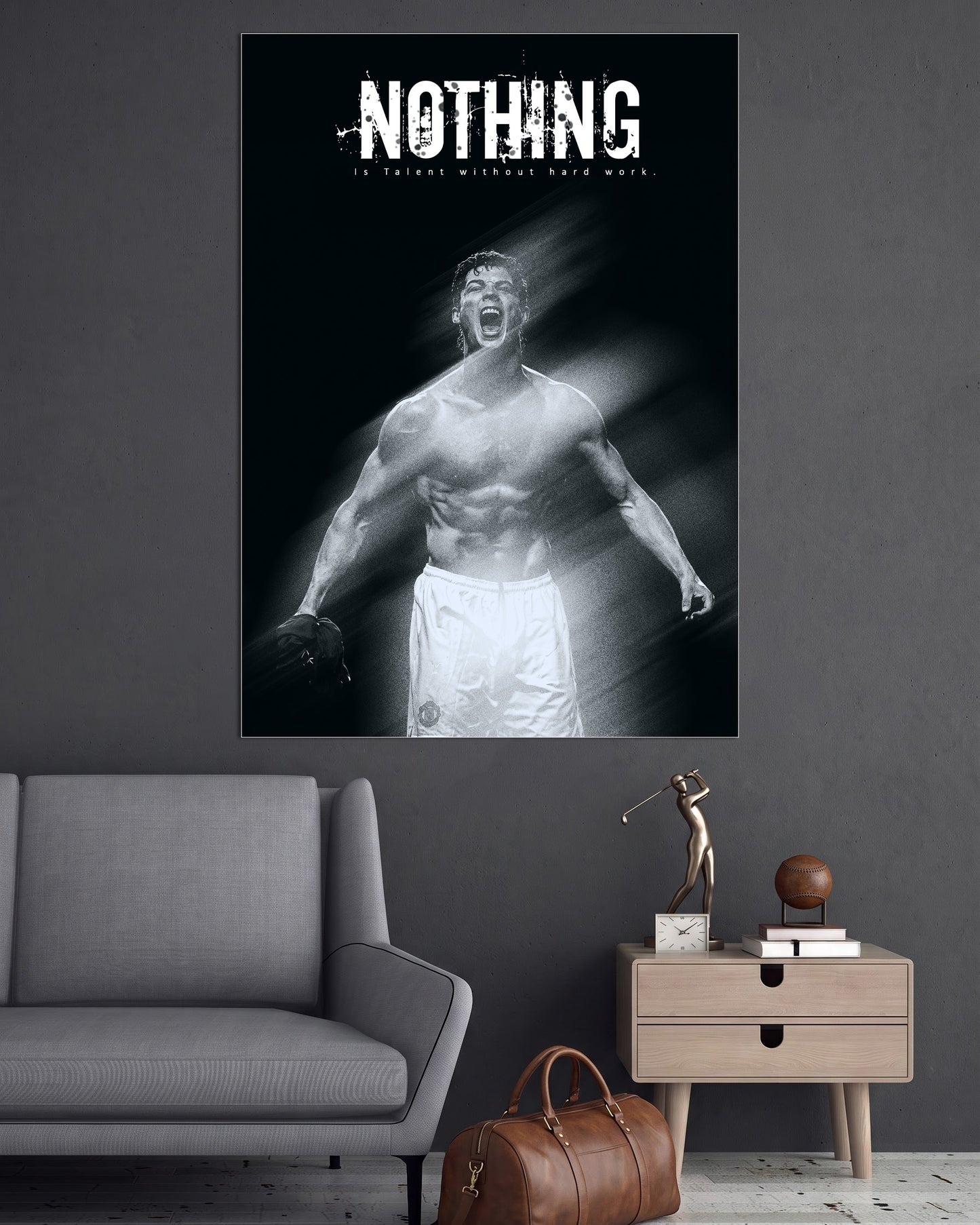 Cristiano Ronaldo | Nothing Is Talent Without Hard Work | Football Wall Poster | 1 Poster