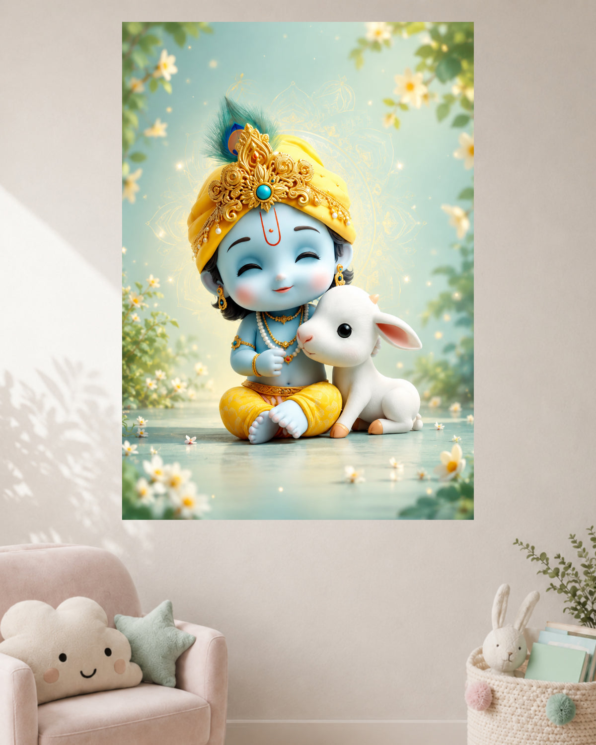 Cute Bal Krishna | Baby Krishna wall poster | 1 Poster