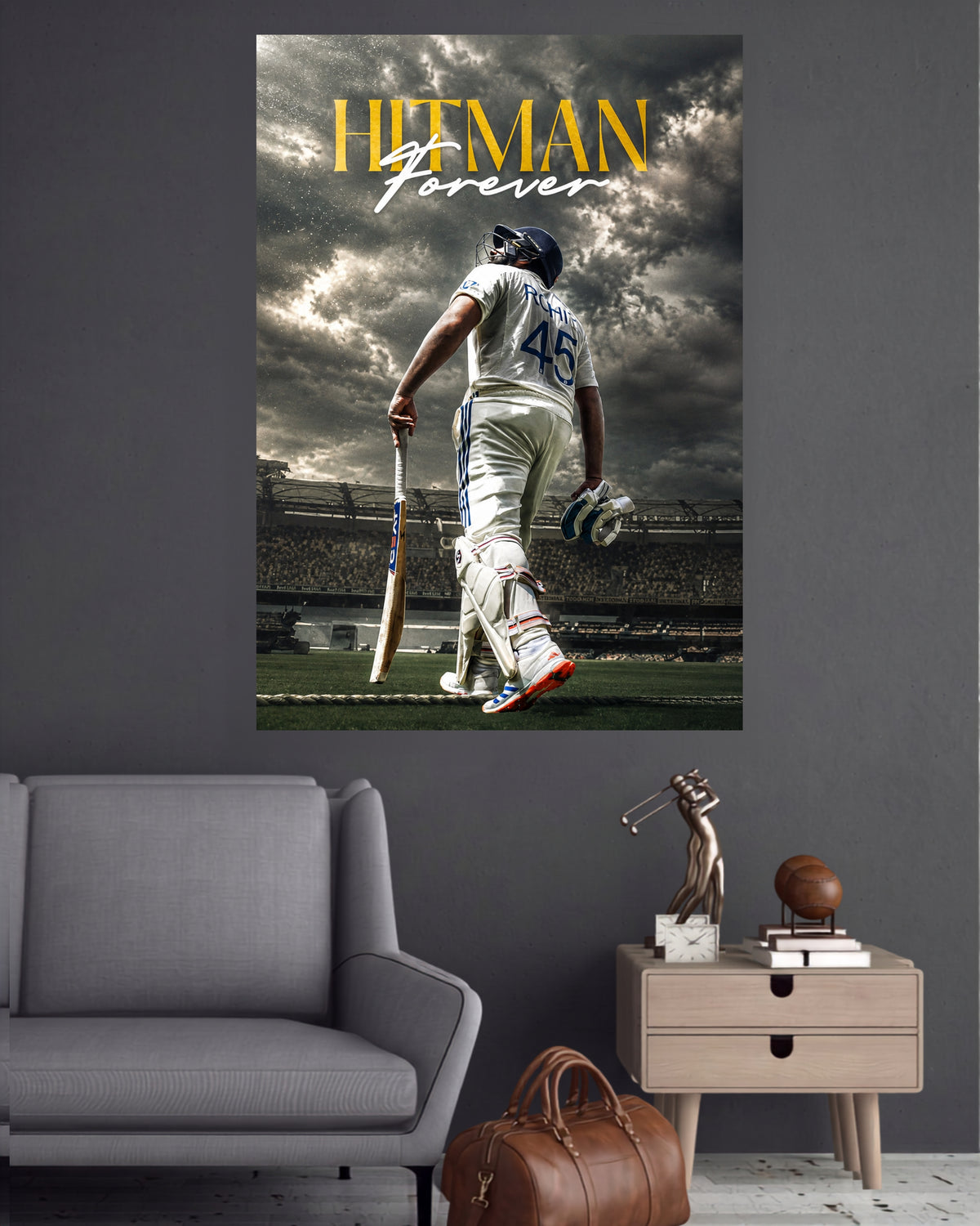 Rohit Sharma | Hitman Forever Cricket Wall Poster | 1 Poster