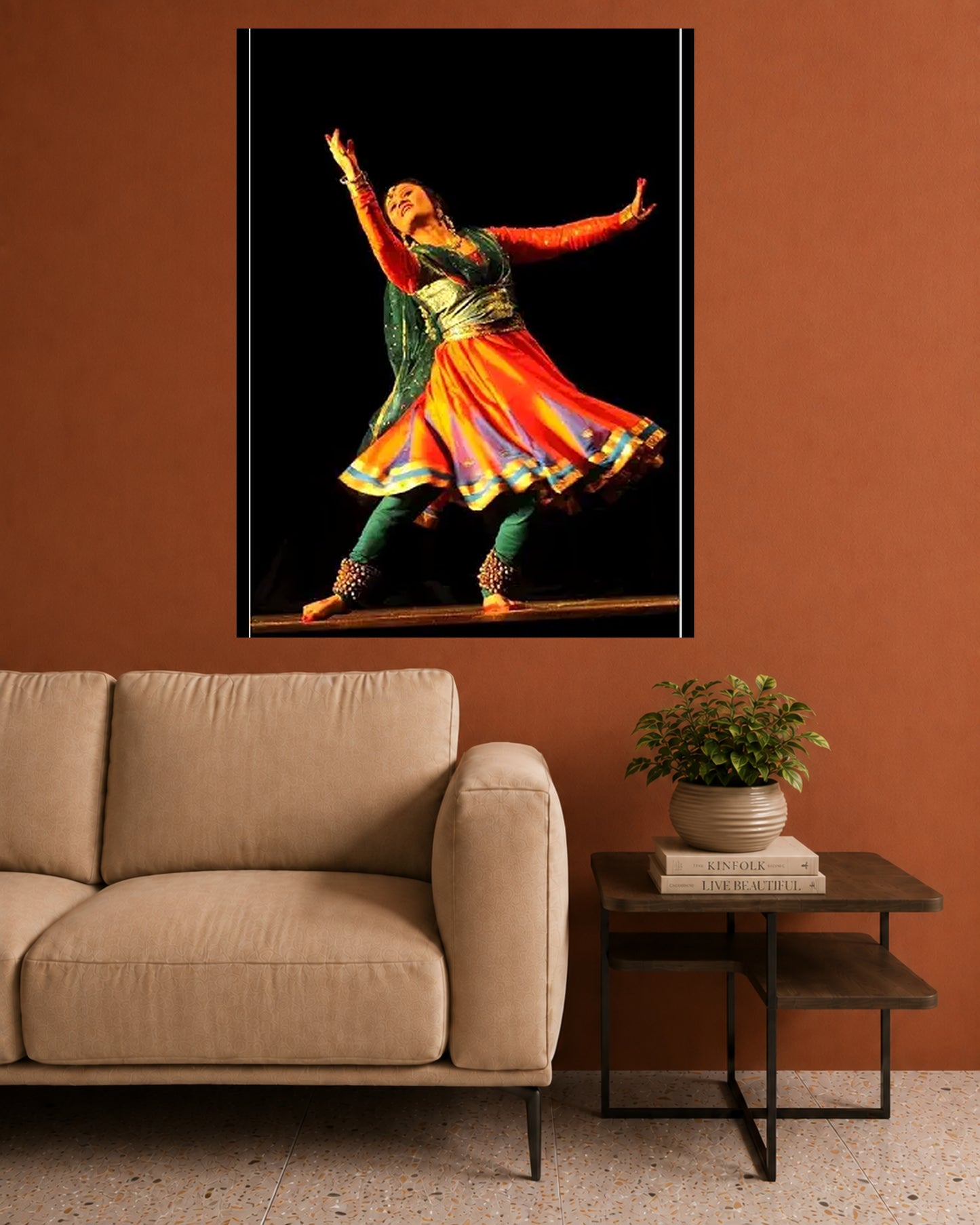 Indian Classical Dance Wall Poster | Traditional Kathak Dance Art | 1 Poster