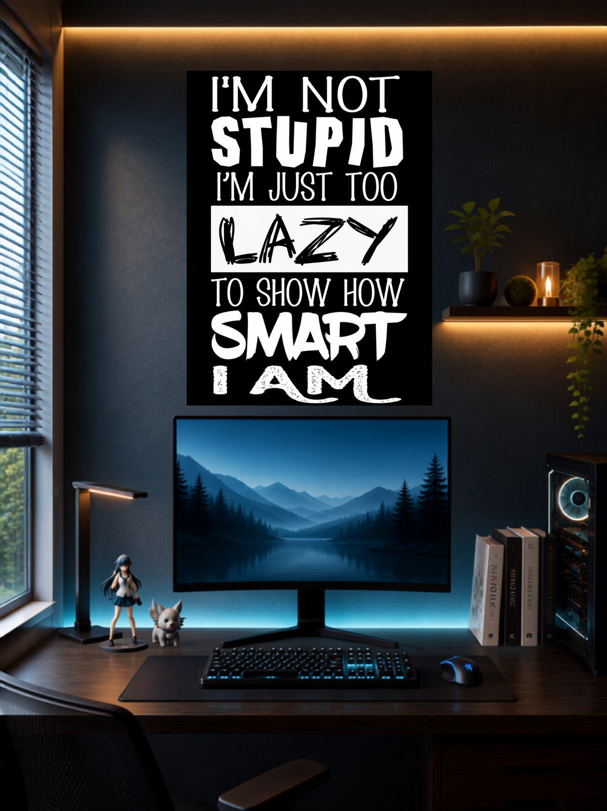 I’m Not Stupid, I’m Just Too Lazy | Quote Wall Poster | 1 Poster