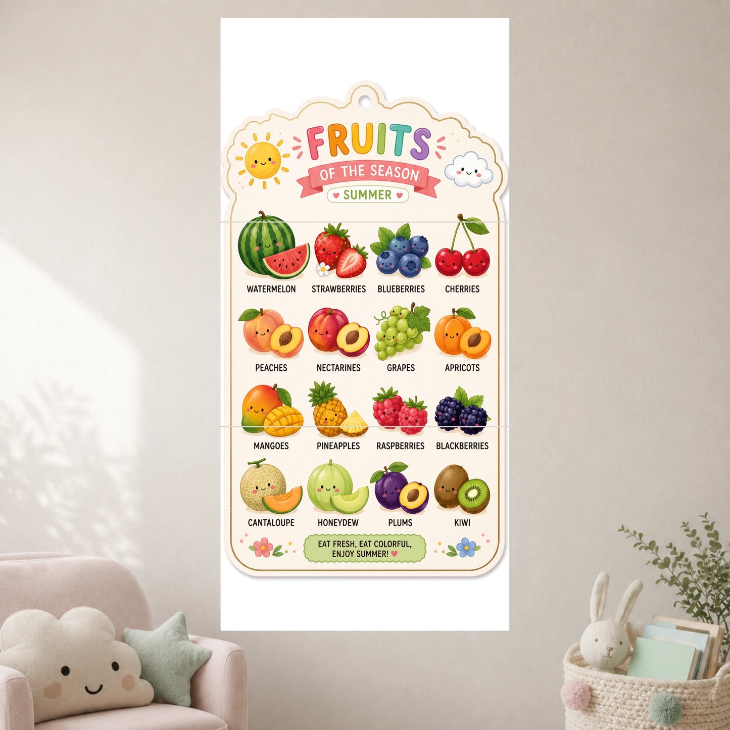 Fruits of the Season | Kids Educational Wall Poster | 3 Posters