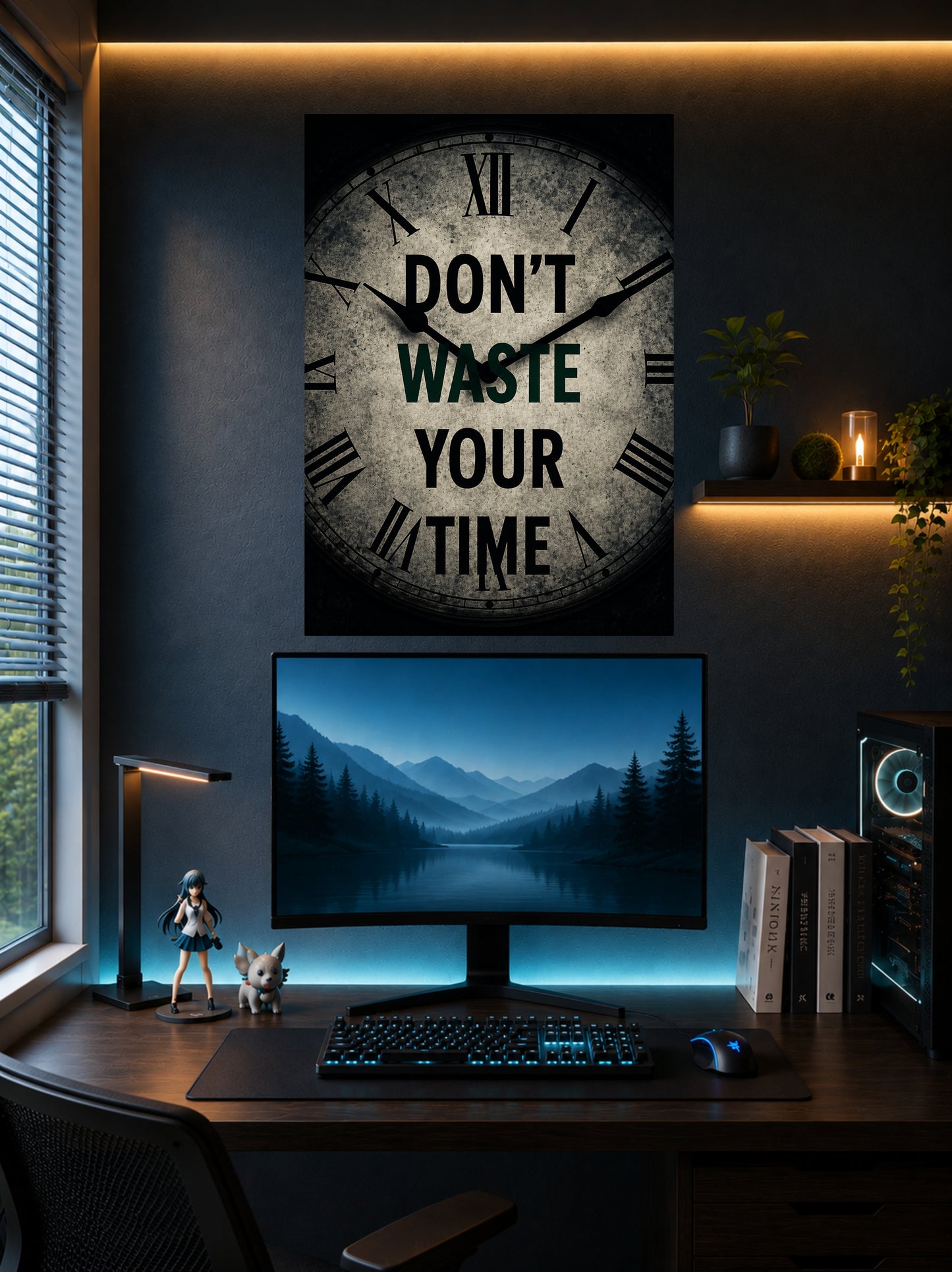 Don't Waste Your Time | Motivational Quote Wall Poster | 1 Poster