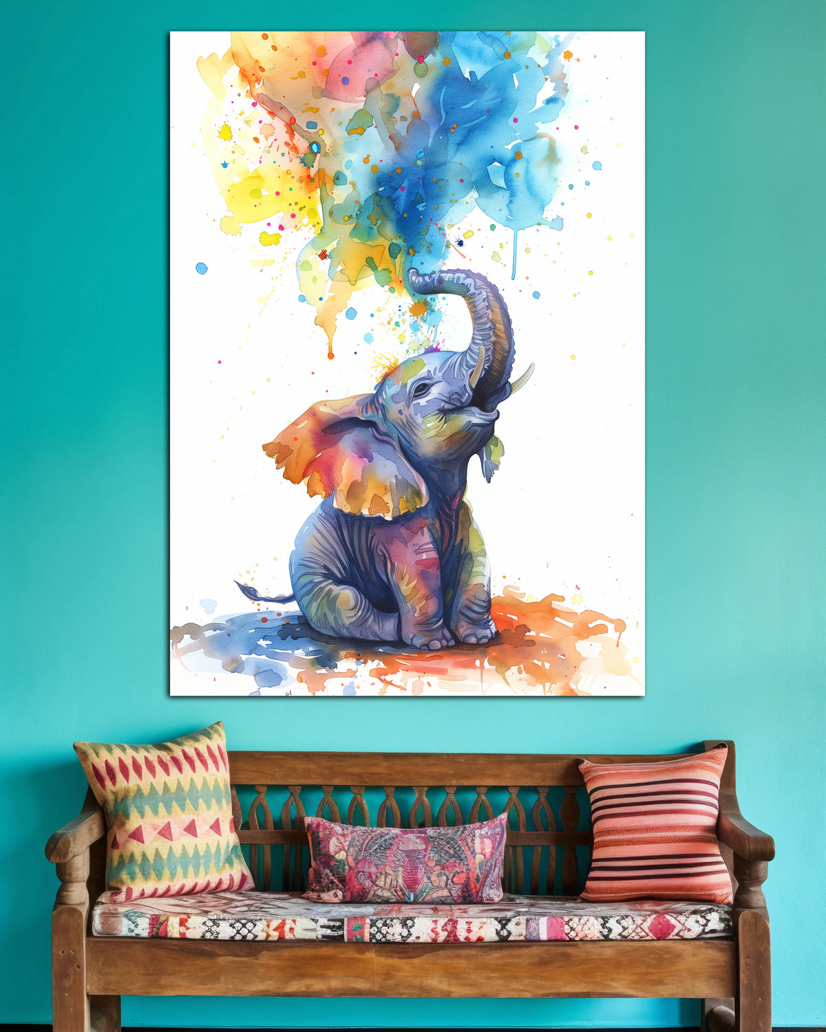 Elephant | Watercolor Animal Wall Poster | 1 Poster