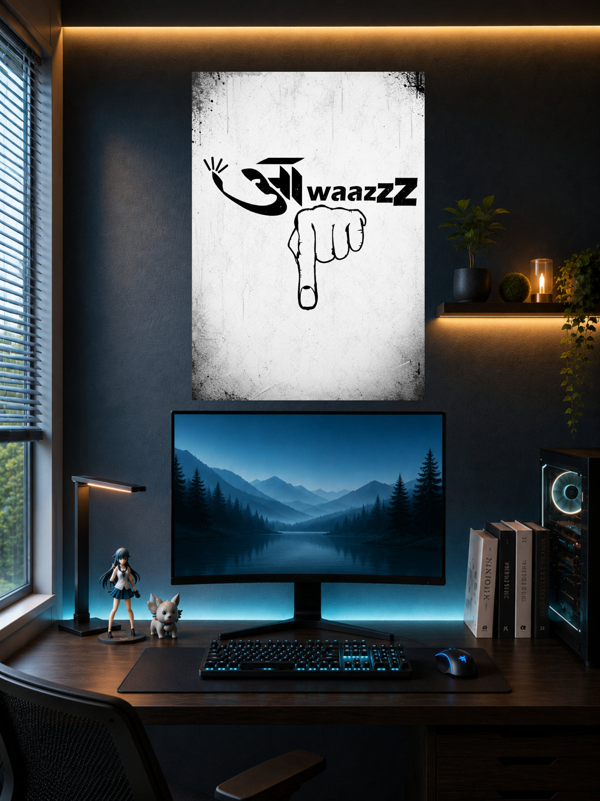 Aa waazzZ | Funny Quote Wall Poster | 1 Poster