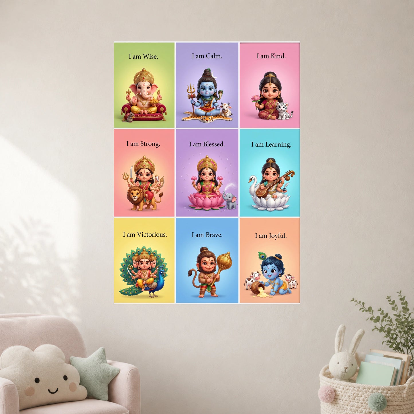 Kids Positive Affirmations | Kids Wall Poster | 1 Poster