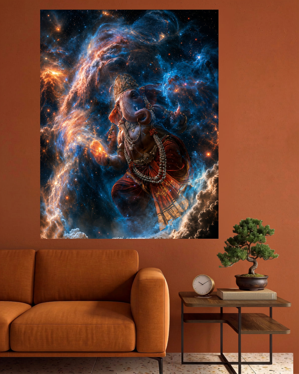 Cosmic Ganesha | Divine Galaxy Wall Poster | 1 Poster