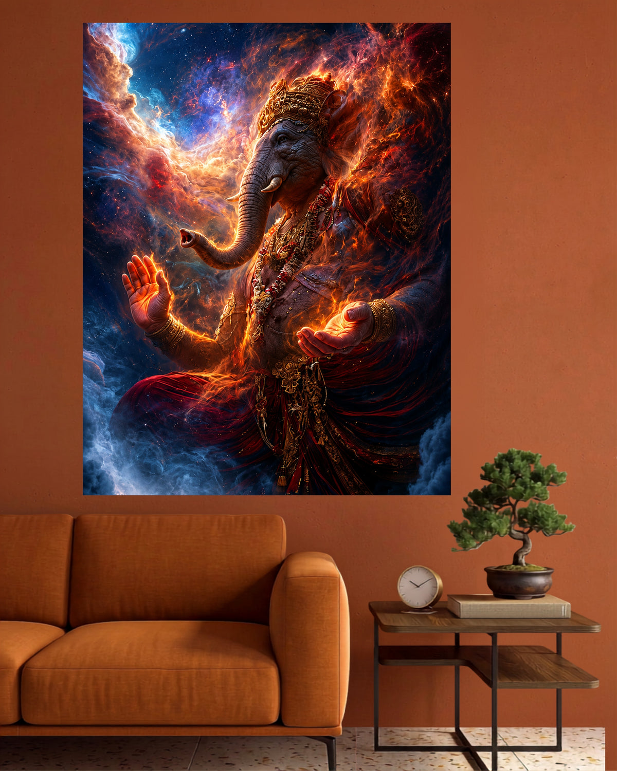 Cosmic Ganesha Blessings | Divine Energy Wall Poster | 1 Poster