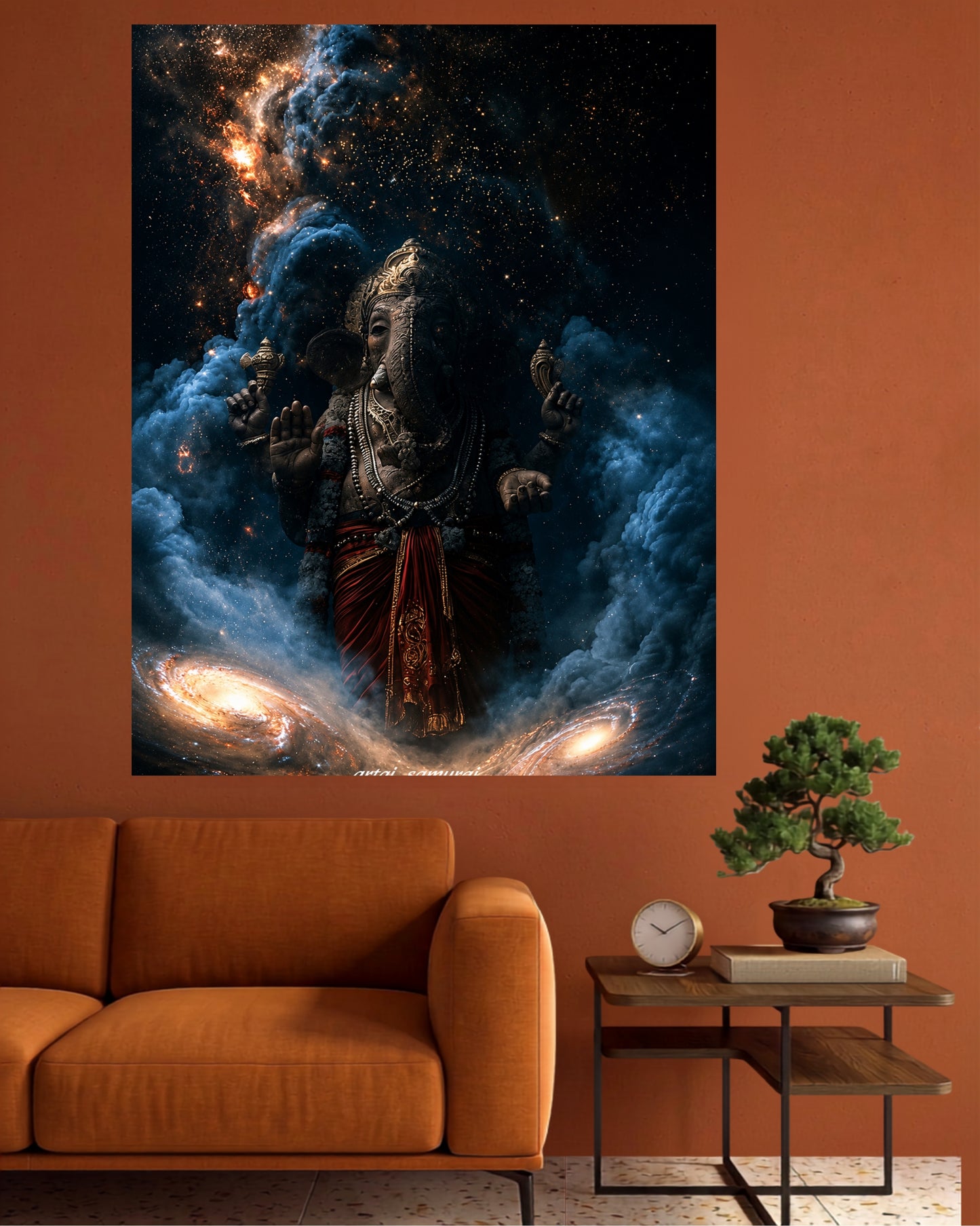 Infinite Cosmic Ganesha | Divine Universe Wall Poster | 1 Poster
