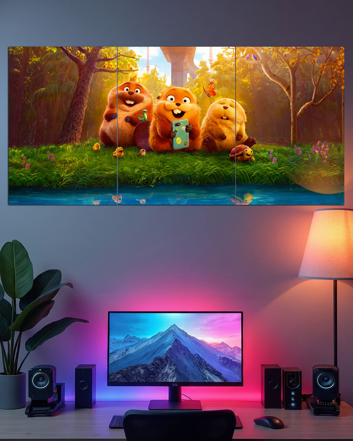 Beaver Buddies | Cartoon Wall Poster Set | 3 Posters