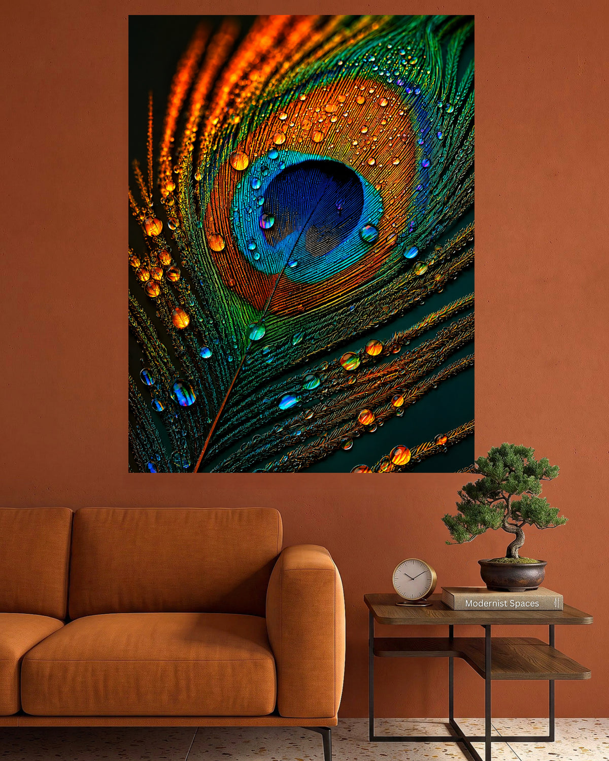 Peacock Feather | Believe Inspirational Wall Poster | 1 Poster