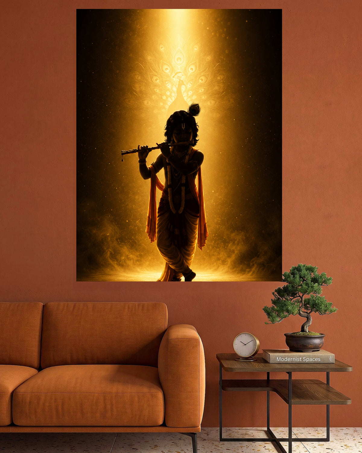 Lord Krishna | Divine Flute Spiritual Wall Poster | 1 Poster