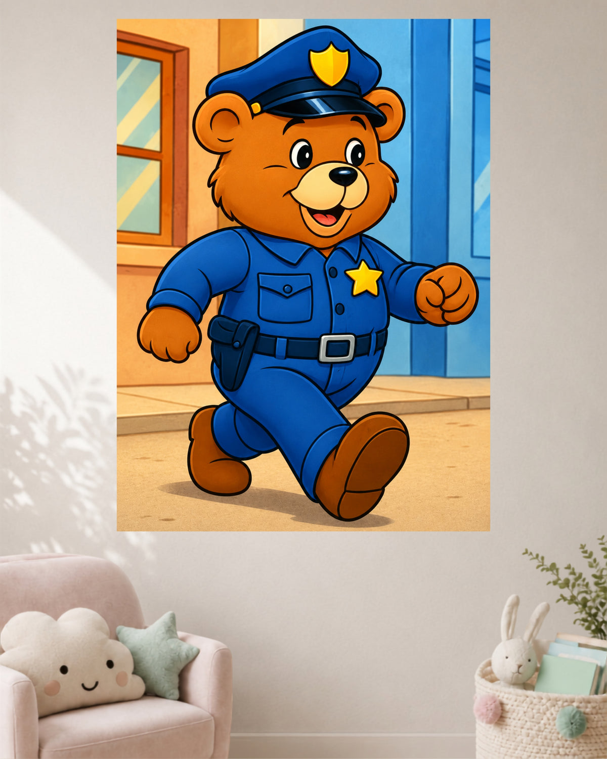 Police Bear | Cute Community Helper Kids Wall Poster | 1 Poster