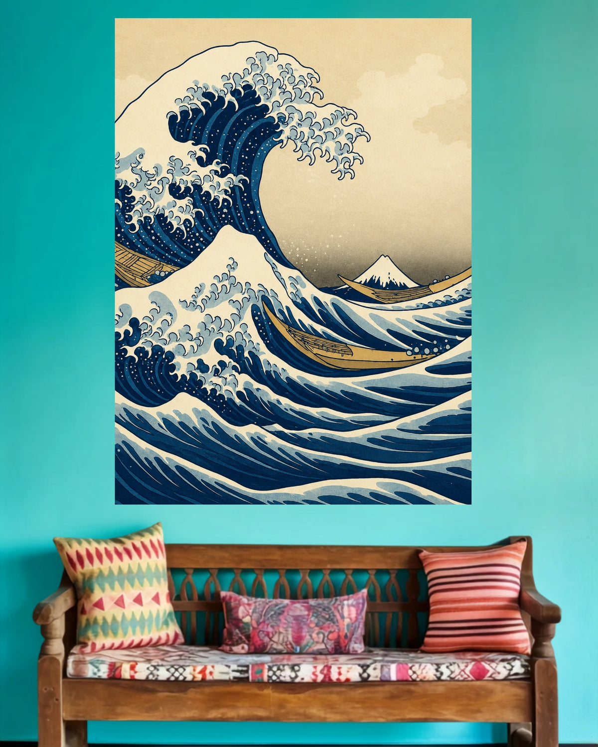 Japanese Ocean Wave | Blue Sea Home Decor Wall Poster | 1 Poster