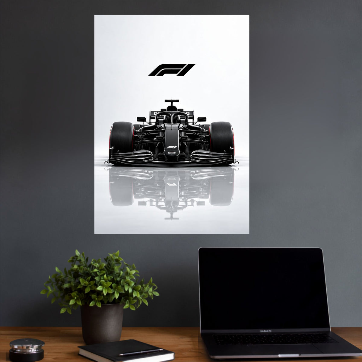 Formula 1 Black Racing Car | F1 Motorsport Wall Poster | 1 Poster