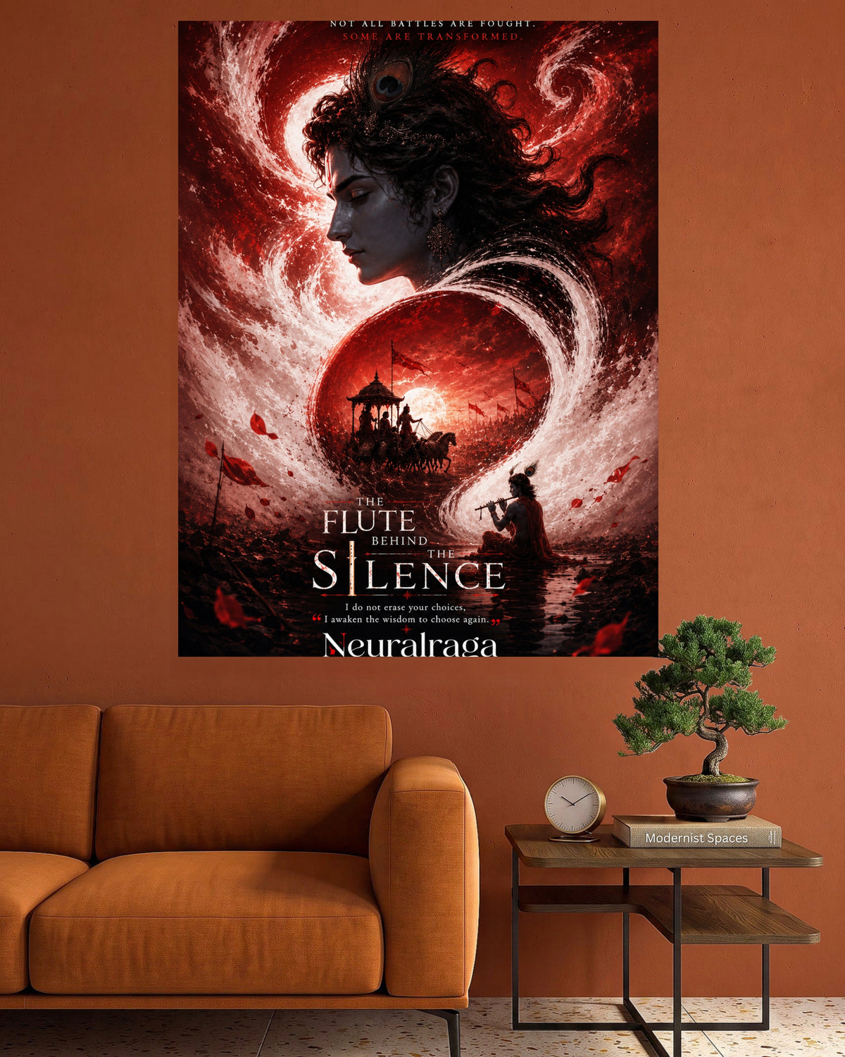 Lord Shiva & Krishna | Flute Behind Silence Poster | 1 Poster