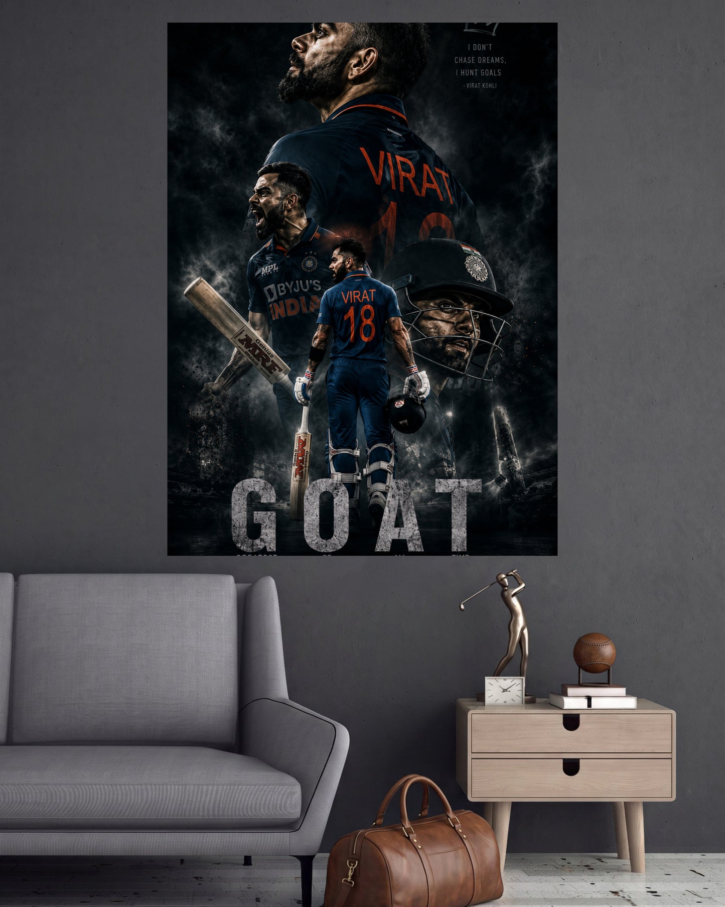 Virat Kohli | GOAT Cricket Wall Poster | 1 Poster