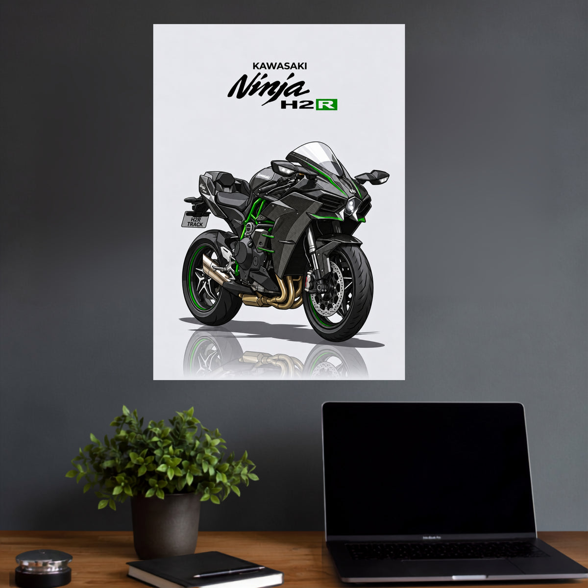 Kawasaki Ninja H2R | Superbike Automobile Wall Poster | 1 Poster