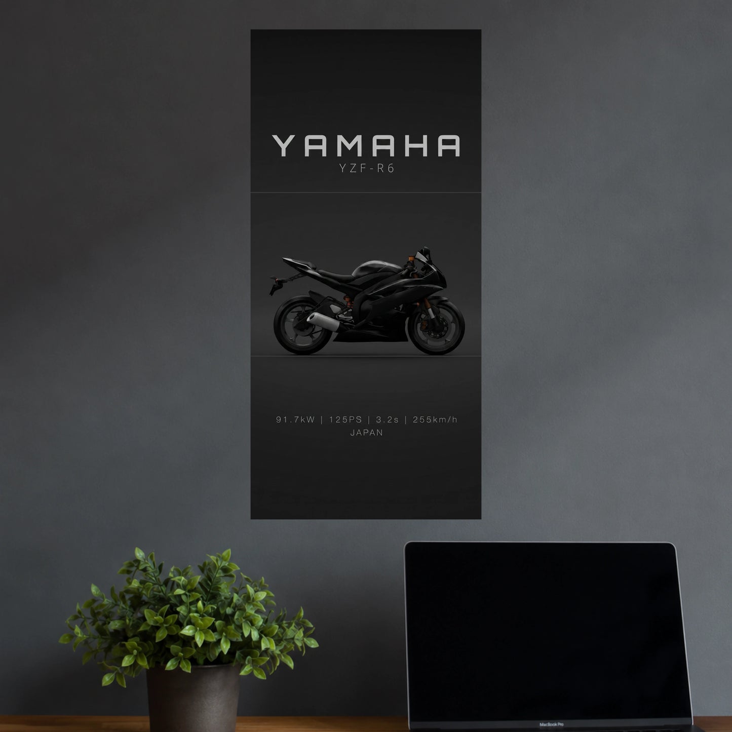 Yamaha YZF-R6 Superbike | Motorcycle Wall Poster | 3 Poster