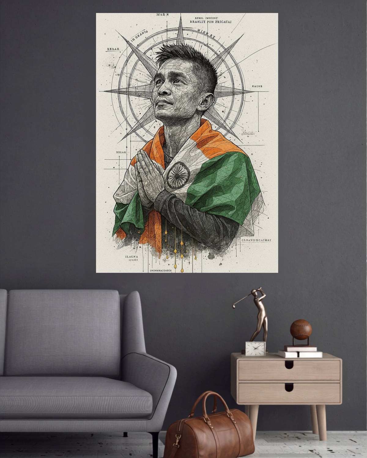 Sunil Chhetri | India Pride Football Wall Poster | 1 Poster