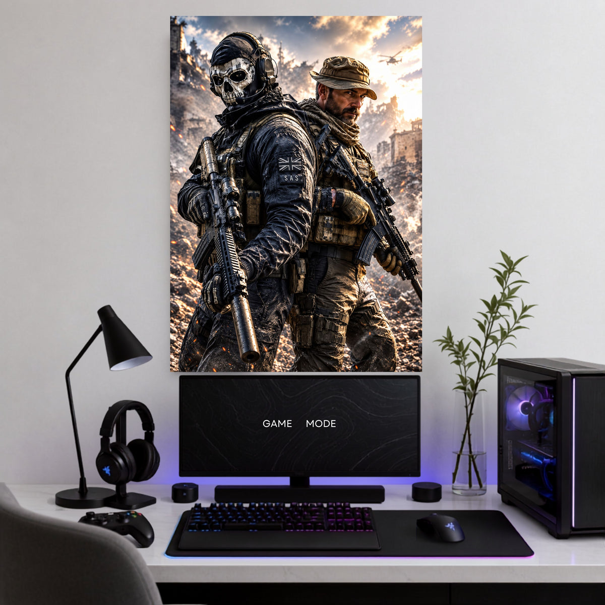 Ghost & Captain Price | Call of Duty Duo Gaming Wall Poster | 1 Poster
