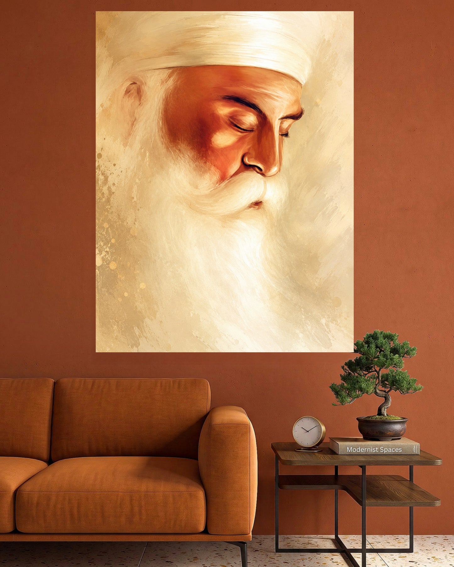 Guru Nanak Dev Ji | Serene Portrait Art Poster | 1 Poster