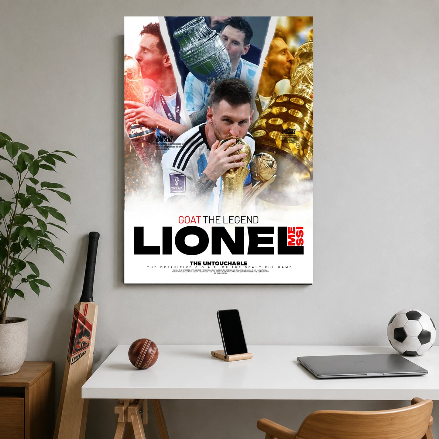 Lionel Messi | GOAT Football Poster