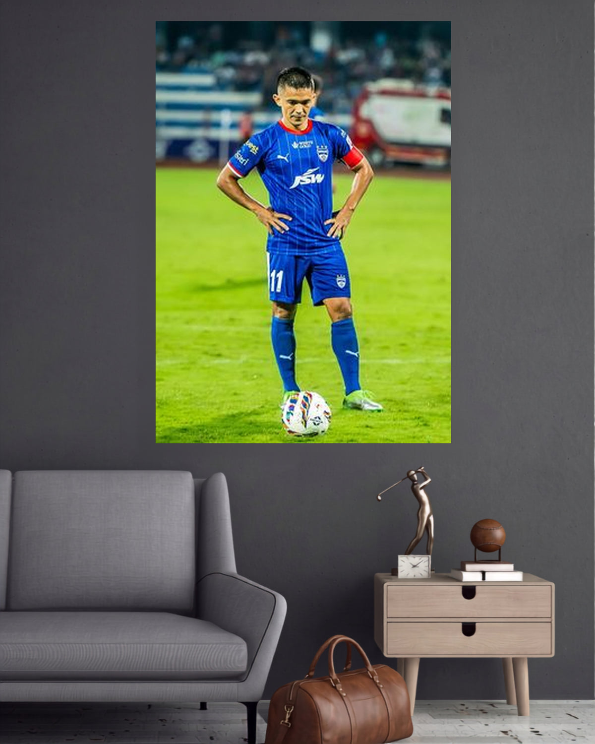 Sunil Chhetri 11 | Bengaluru FC Football Wall Poster | 1 Poster