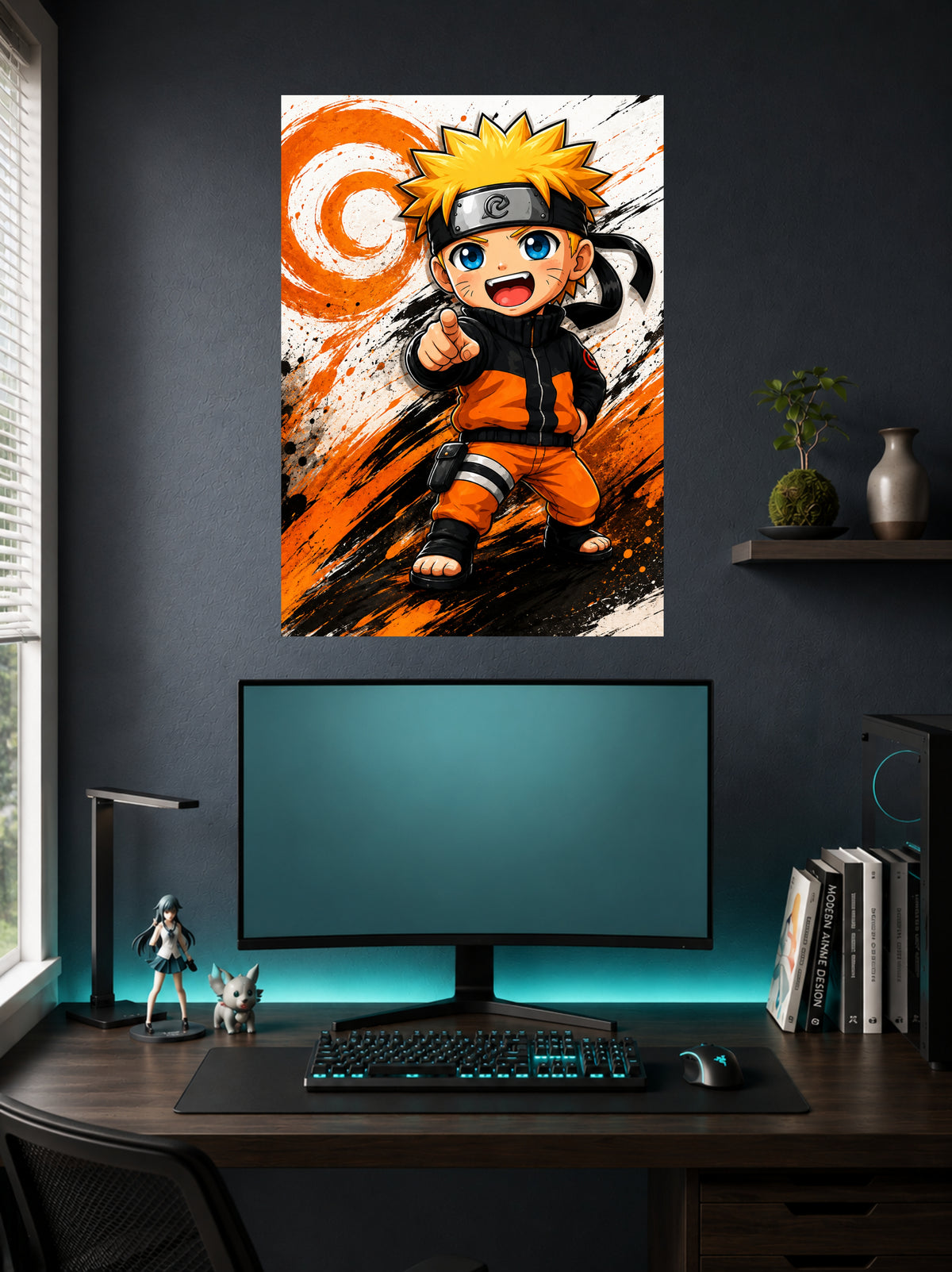 Naruto Uzumaki | Chibi Anime Splash Art Poster | 1 Poster
