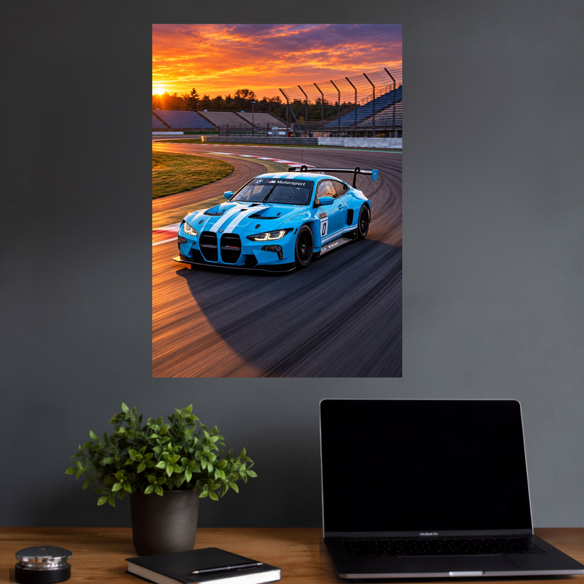 BMW M4 GT3 | Racing Car Automobile Wall Poster | 1 Poster