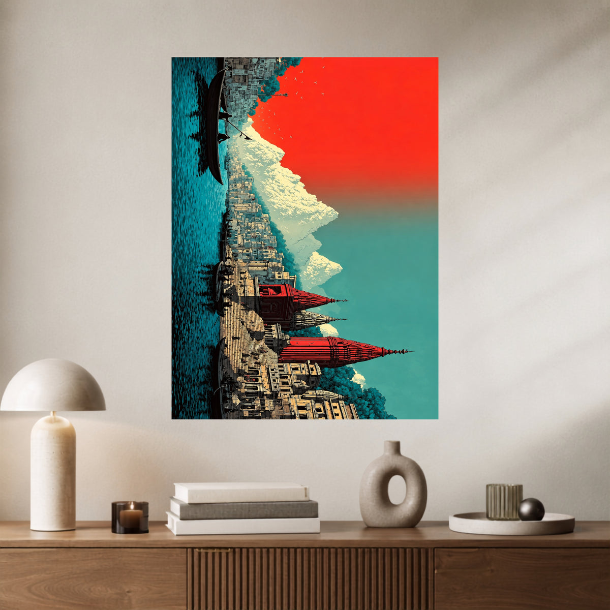 Varanasi Ghats | Ganga & Temple Aesthetic Wall Poster | 1 Poster