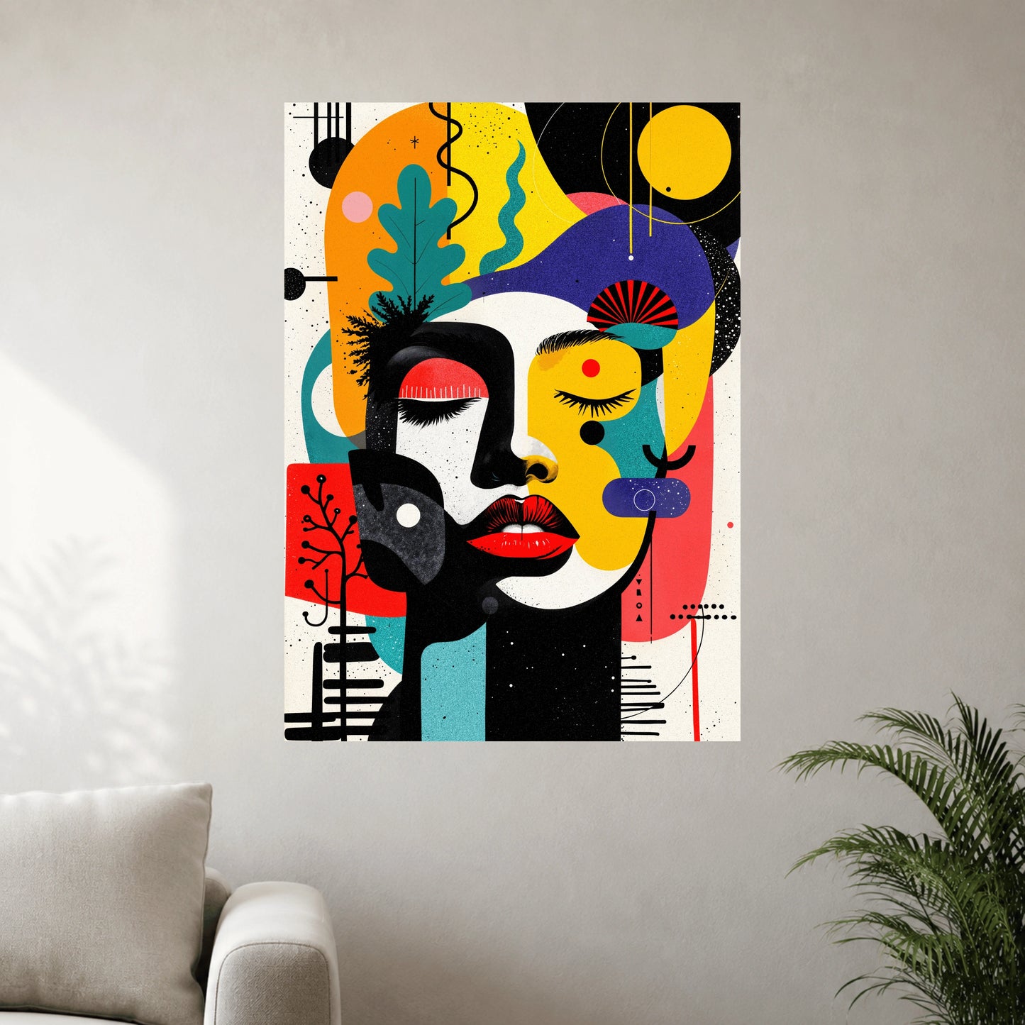 Abstract Face | Modern Art Wall Poster | 1 Poster