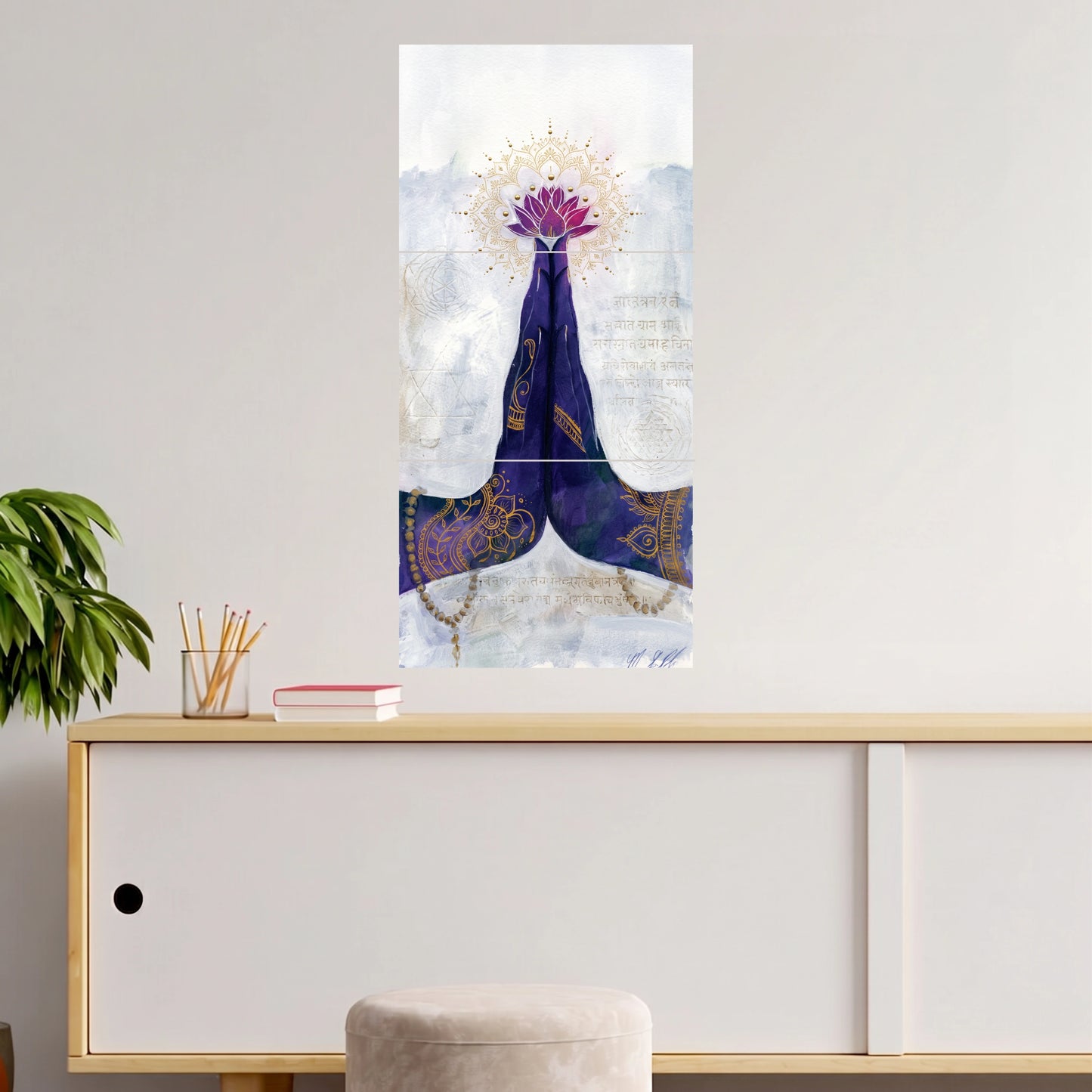 Namaste Prayer Hands & Lotus | Spiritual Yoga | 3 Posters