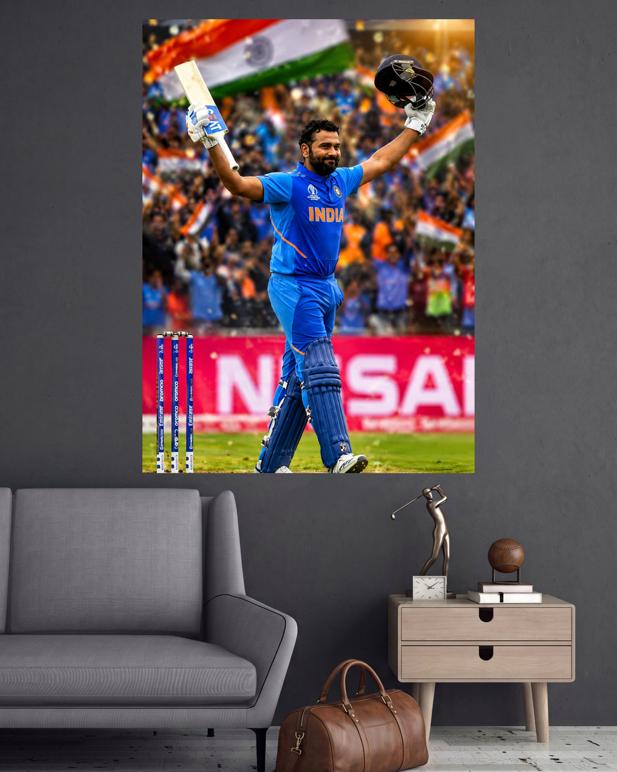 Rohit Sharma | Indian Cricket Celebration Wall Poster | 1 Poster